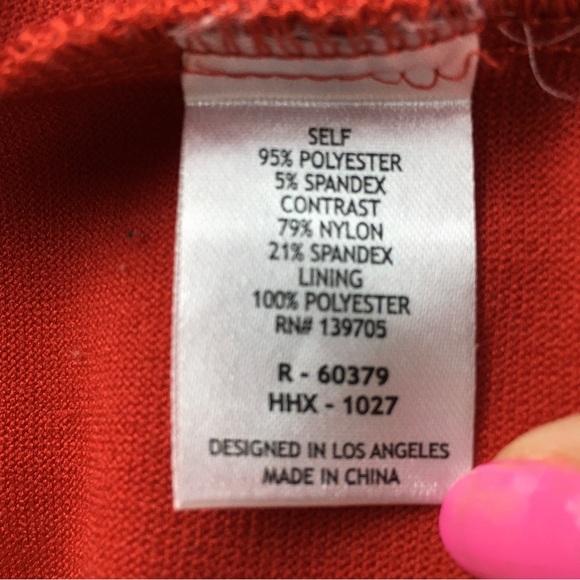 Emerald Sundae Juniors' Mesh Illusion-Waist Bodycon Red Dress XL - Picture 12 of 13